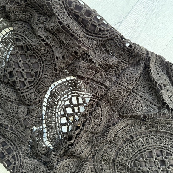 Bebe Elegant Black Open Back Lace Mini Dress XS - Picture 3 of 9